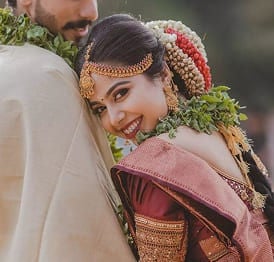 Bride close-up smiling