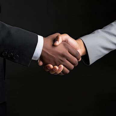 Professional handshake representing seamless client experience